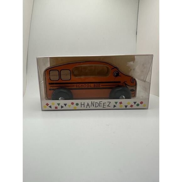 Vintage 1997 NEW HOLGATE Montessori Wood Toy School Bus Carry Handle 18M-6Y - Picture 2 of 7